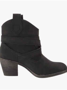 Rocket Dog Black Wrap-Strap Ankle Boot
